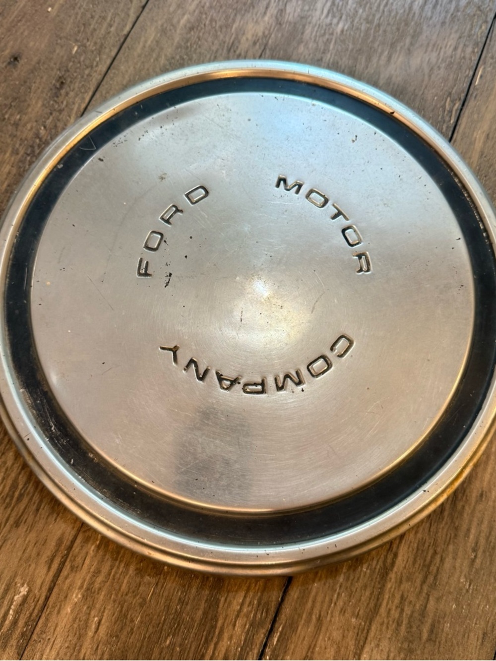 Ford Silver Round Metal Wheel Center Cap